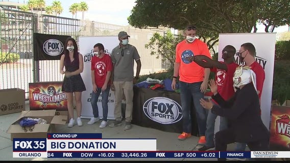 WWE's Mojo Rawley meets with Special Olympics athletes