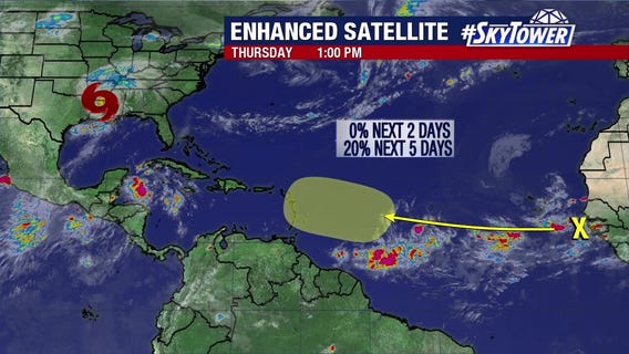 Today's tropical weather forecast