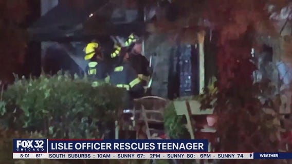 Lisle police officer rushes into burning home to save trapped boy