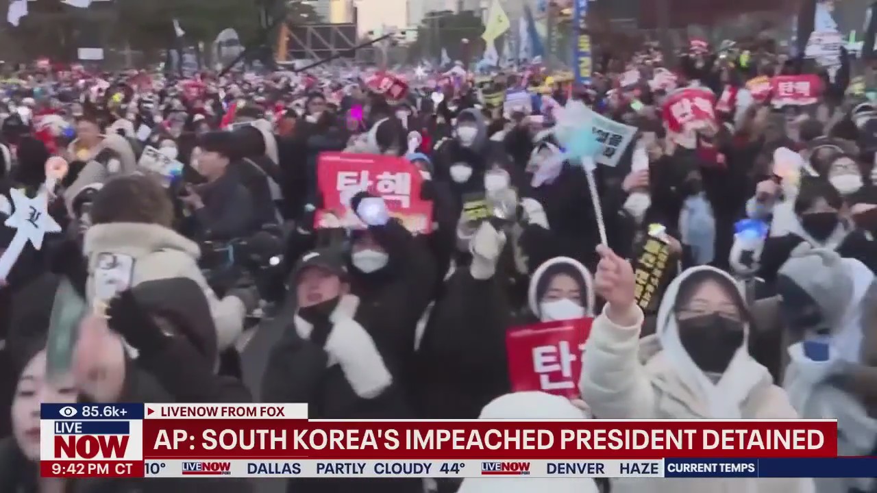 South Korea’s impeached President Yoon detained