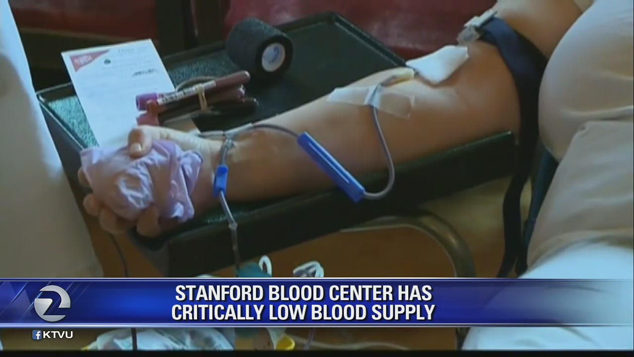 Stanford Blood Center asking for blood donations