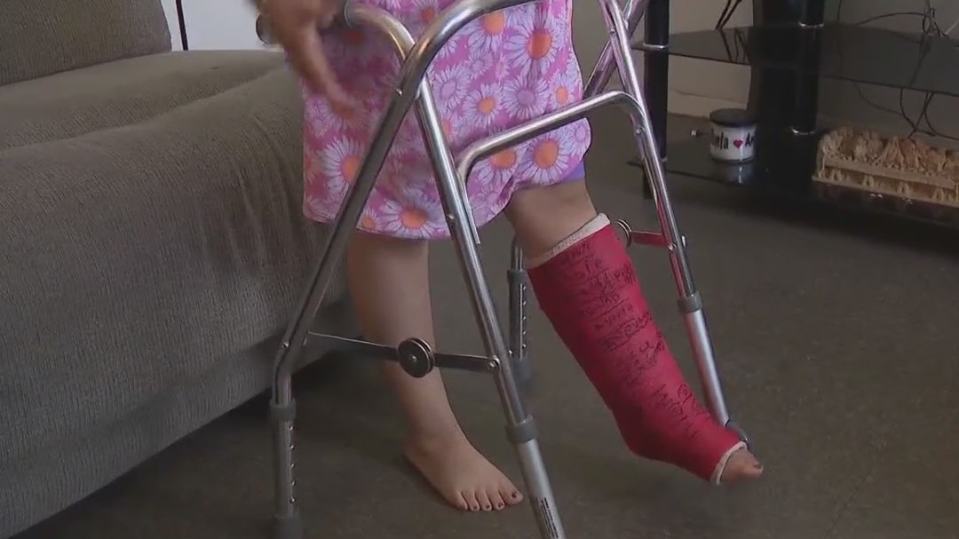 Girl, her mother hit by truck