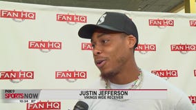 Fox 9 Sports Now: Vikings WR Justin Jefferson talks excitement for 2022 season at autograph event