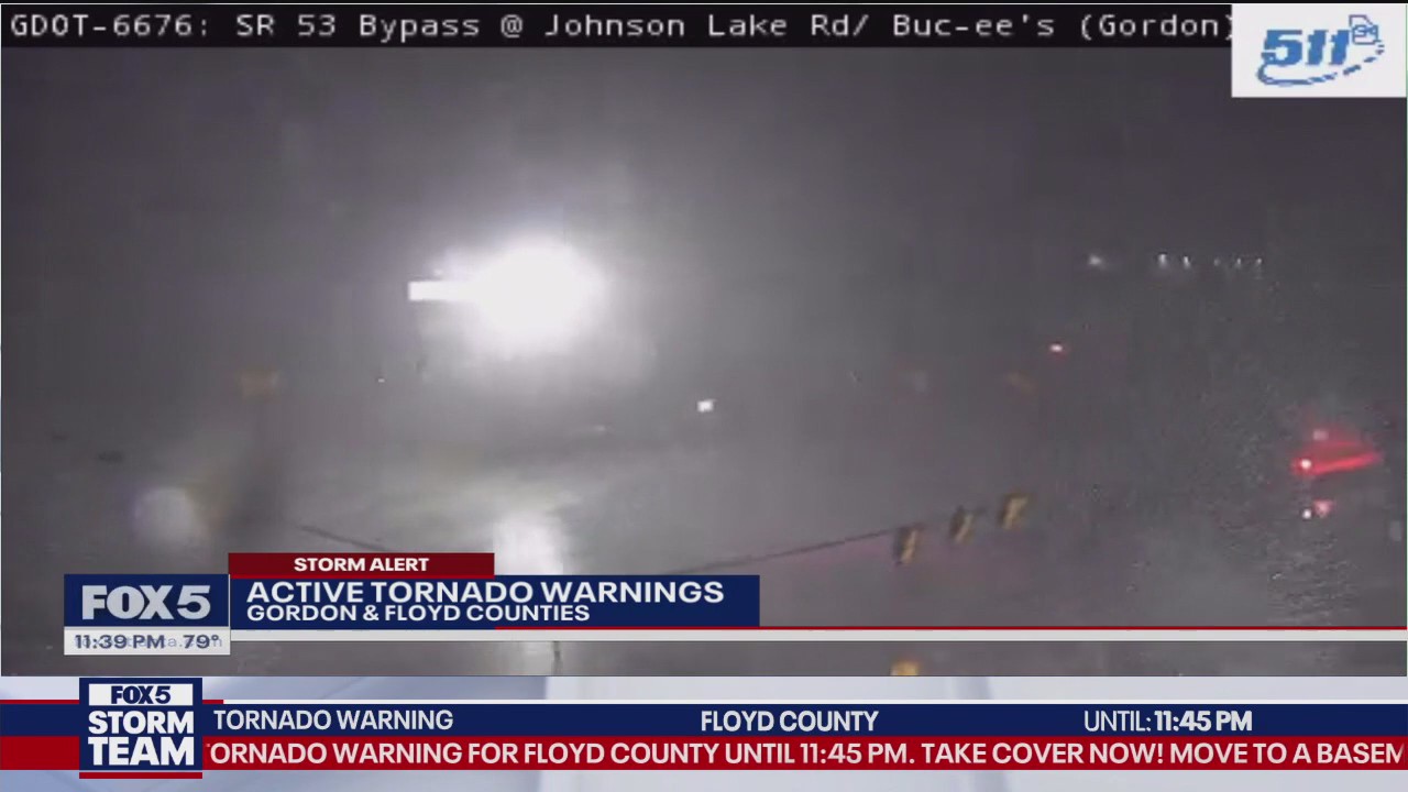 Possible tornado cross I-75 in Gordon County