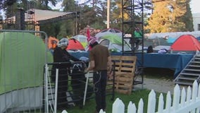 Pro-Palestine protesters on graduation stage
