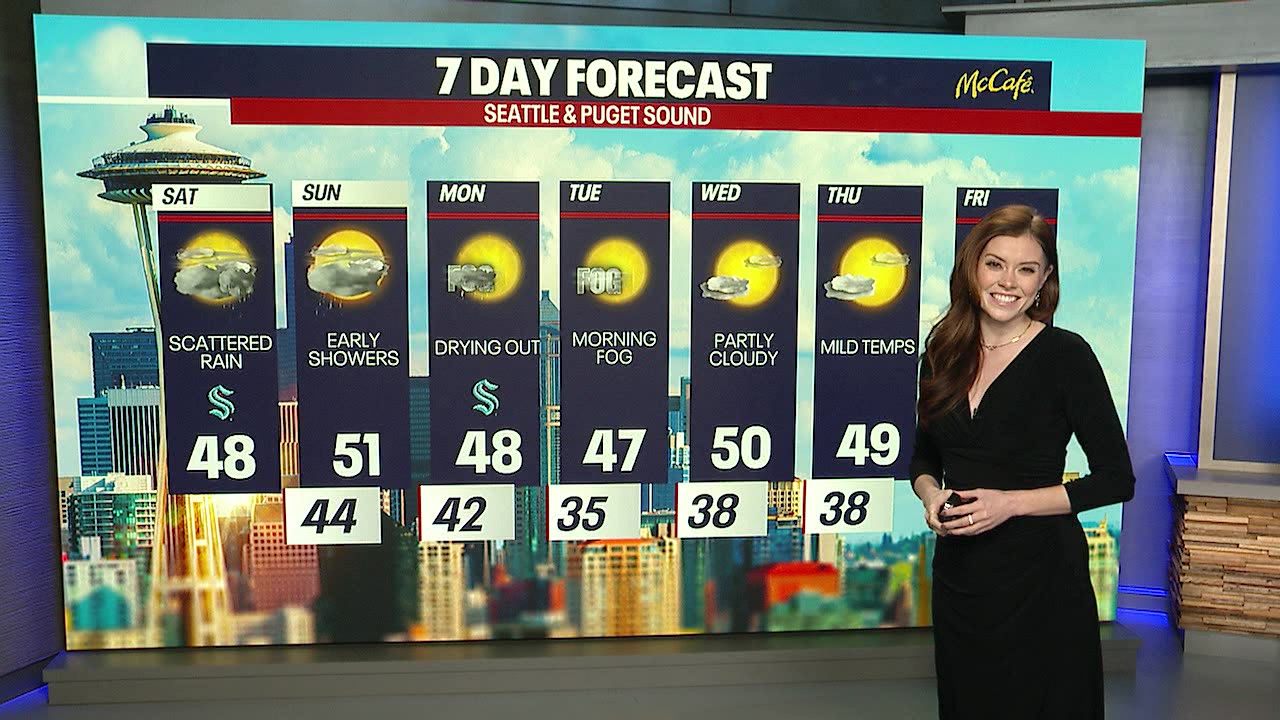 Rainy, dark Seattle weather for first 2025 weekend