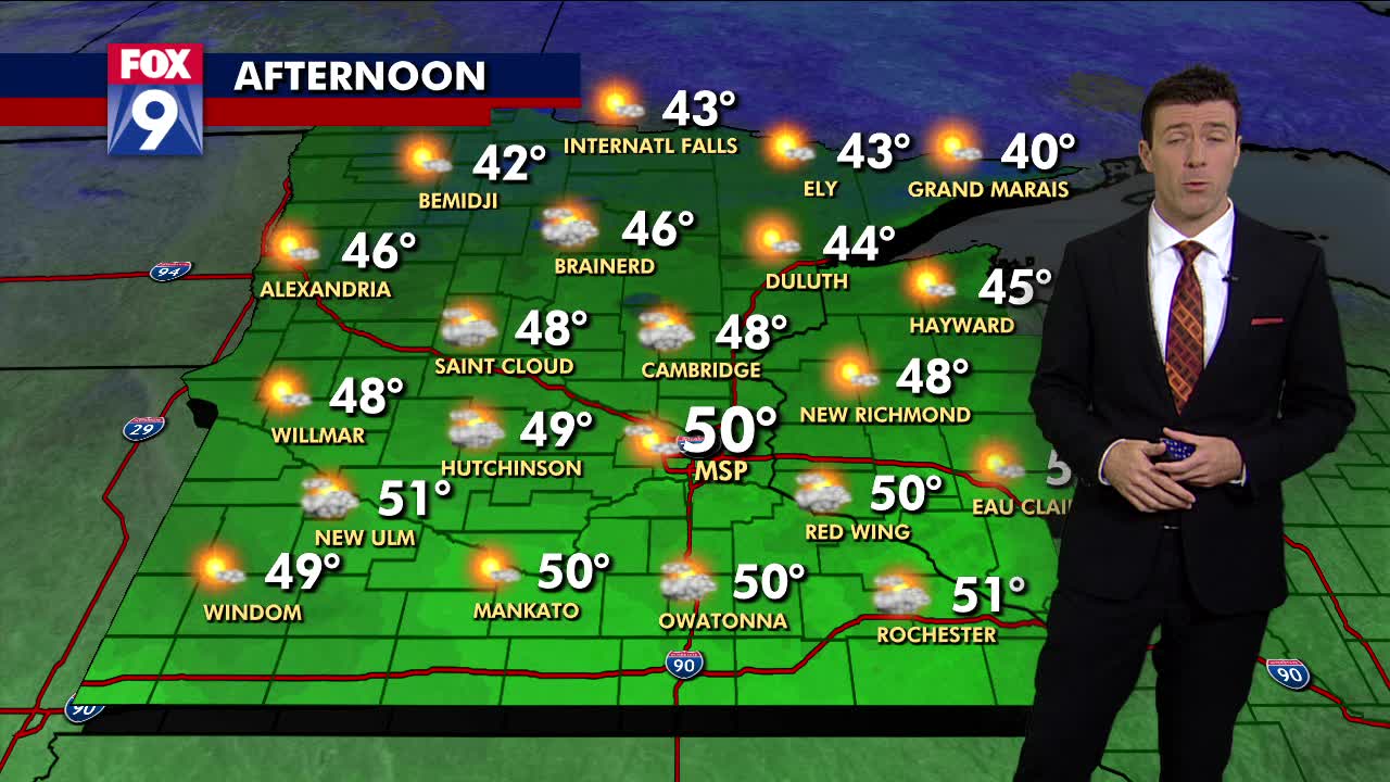 Thursday's forecast: Cooler and dry