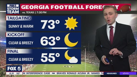 UGA and Georgia State Gameday Forecast: November 15