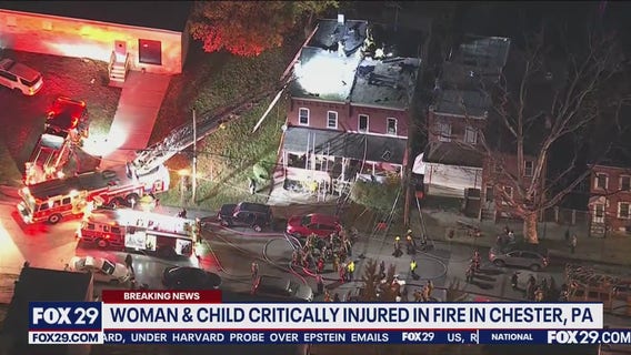 Woman and child critically injured in Chester fire