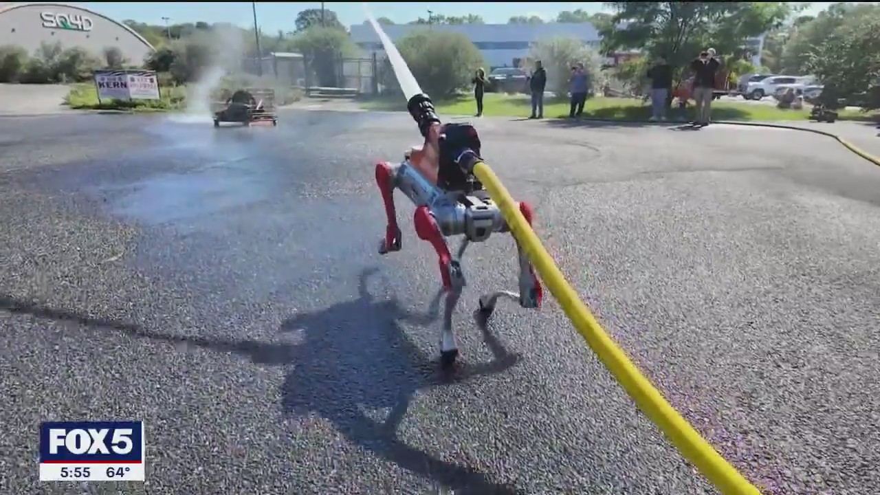 New K9 joins Suffolk force as robotic dog fights fires