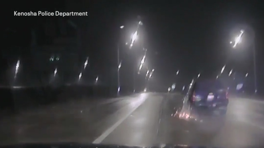 Kenosha County police chase, squad rammed