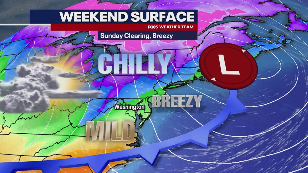 DC weekend weather: Cloudy with sprinkles, then a few late showers