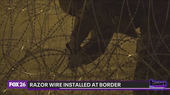 Operation Lone Star utilizes razor wire at Texas border