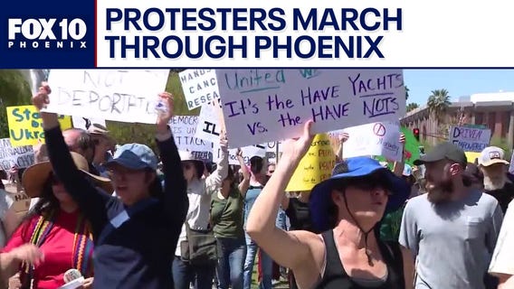 Rally at Arizona Capitol against Trump, Musk