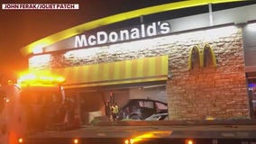 Car crashes into Will County McDonald's