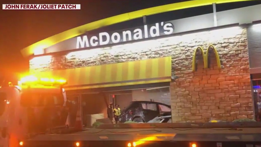 Car crashes into Will County McDonald's