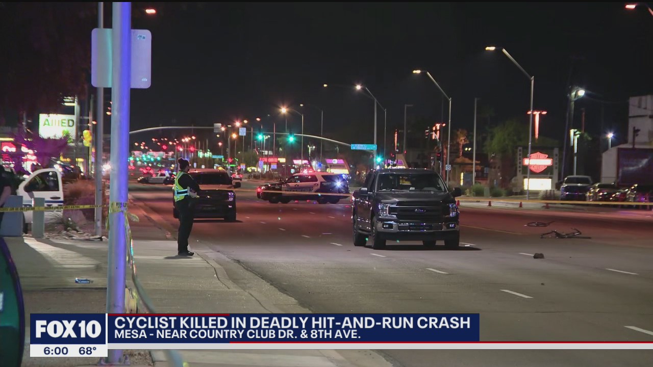 Driver sought after bicyclist hit, killed in Mesa | FOX 10 Phoenix