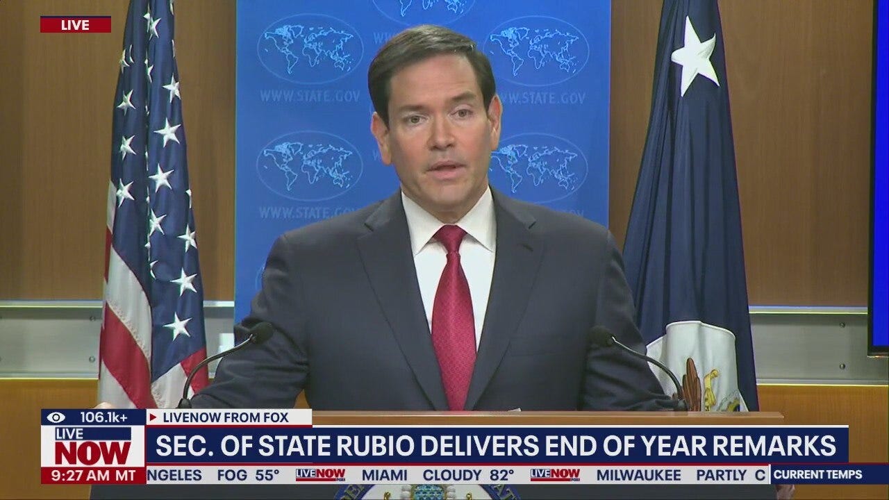 Sec. Rubio delivers end of year remarks