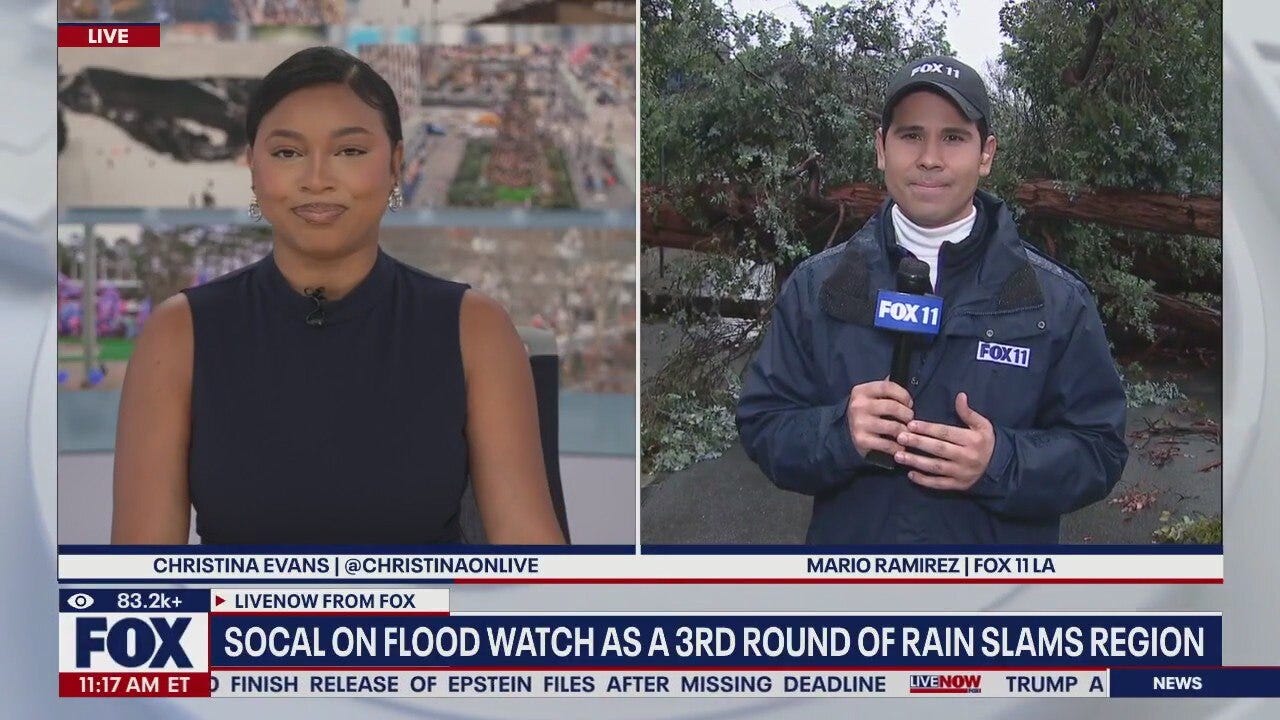 Southern California getting hit with more rain Friday