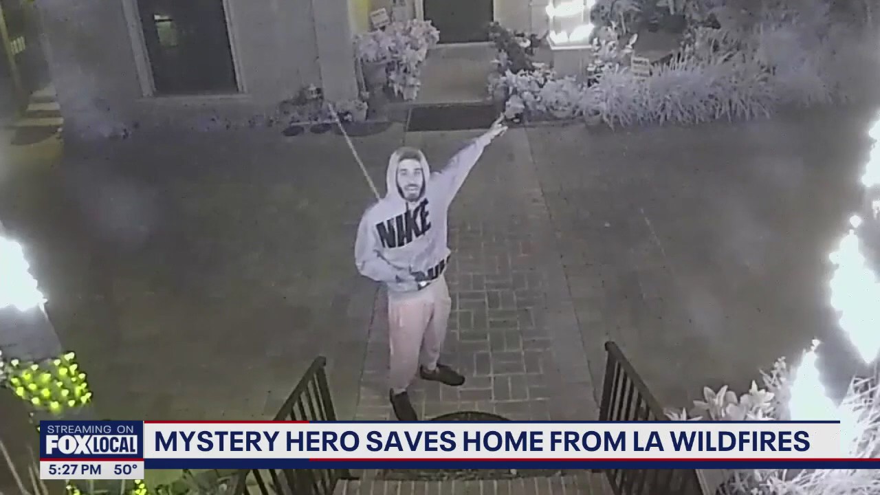 Mystery hero saves home from LA wildfires
