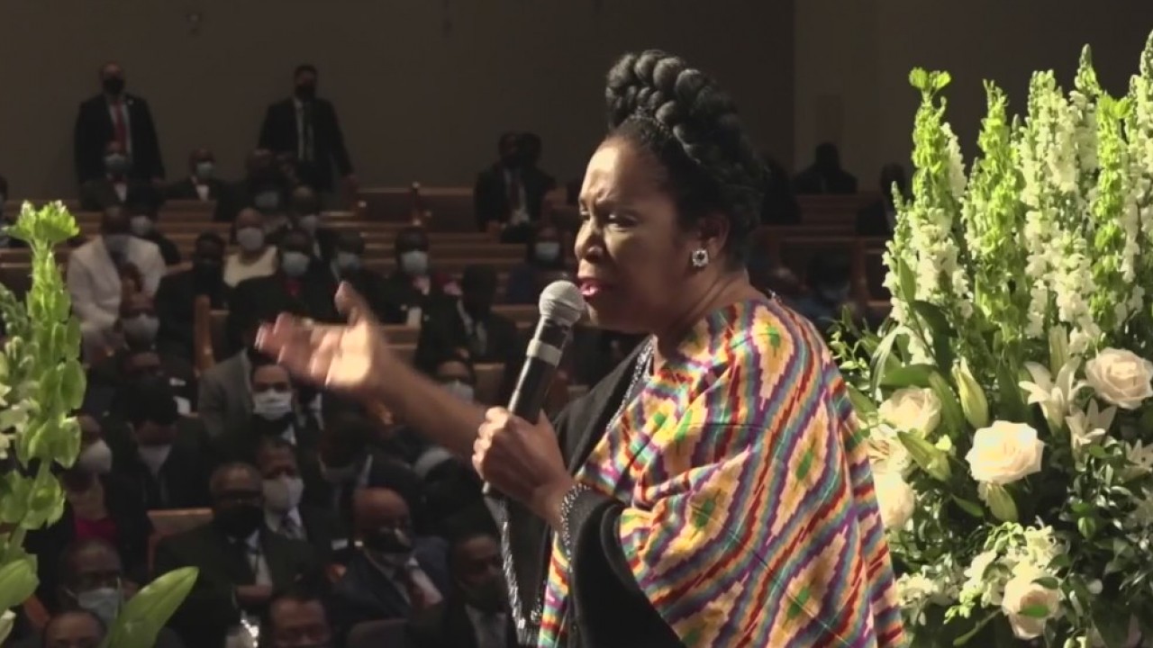 Congresswoman Sheila Jackson Lee speaks at George Floyd funeral