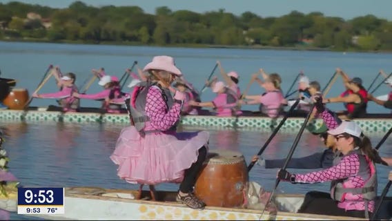 Breast cancer survivors share strength in dragon boats
