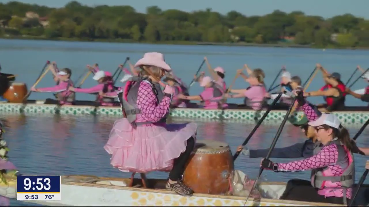 Breast cancer survivors share strength in dragon boats