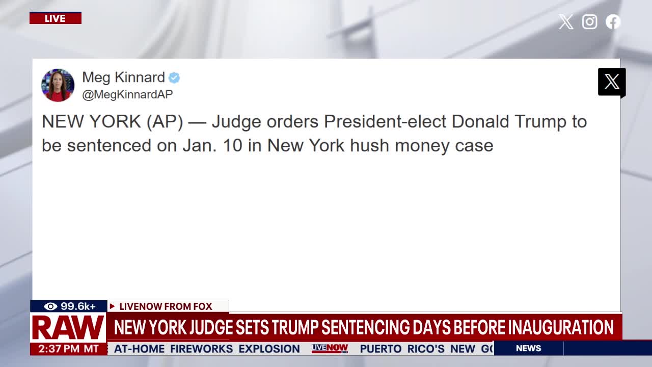 BREAKING: Trump 'hush money' sentencing next week