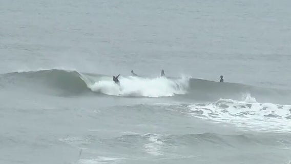 Downpours hit Palisades burn scar area