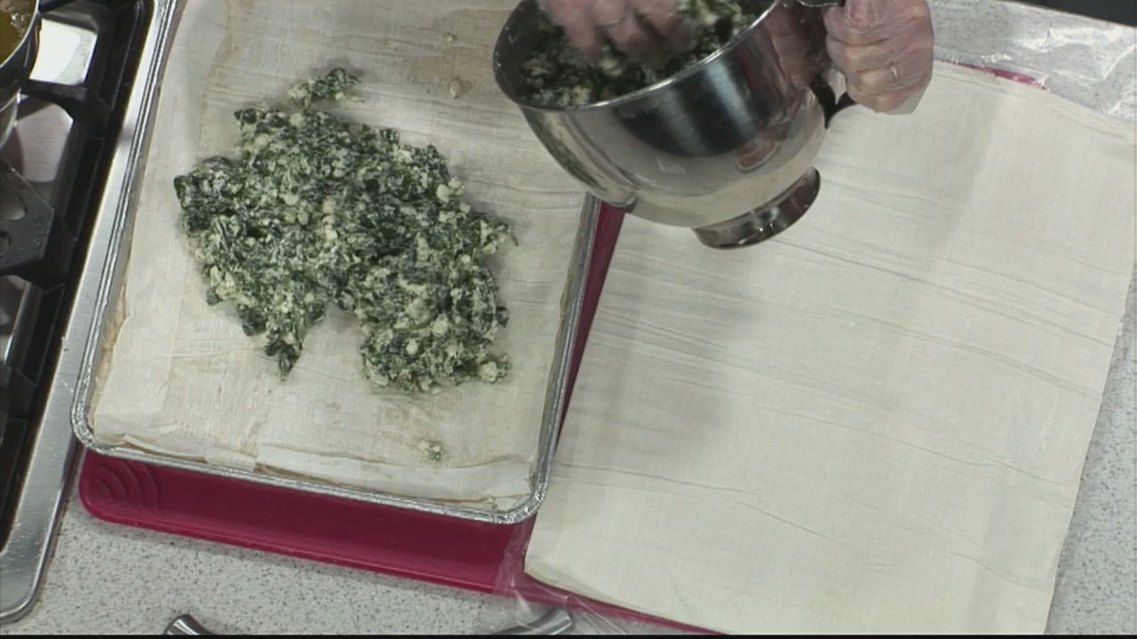 Learning how to make spanakopita