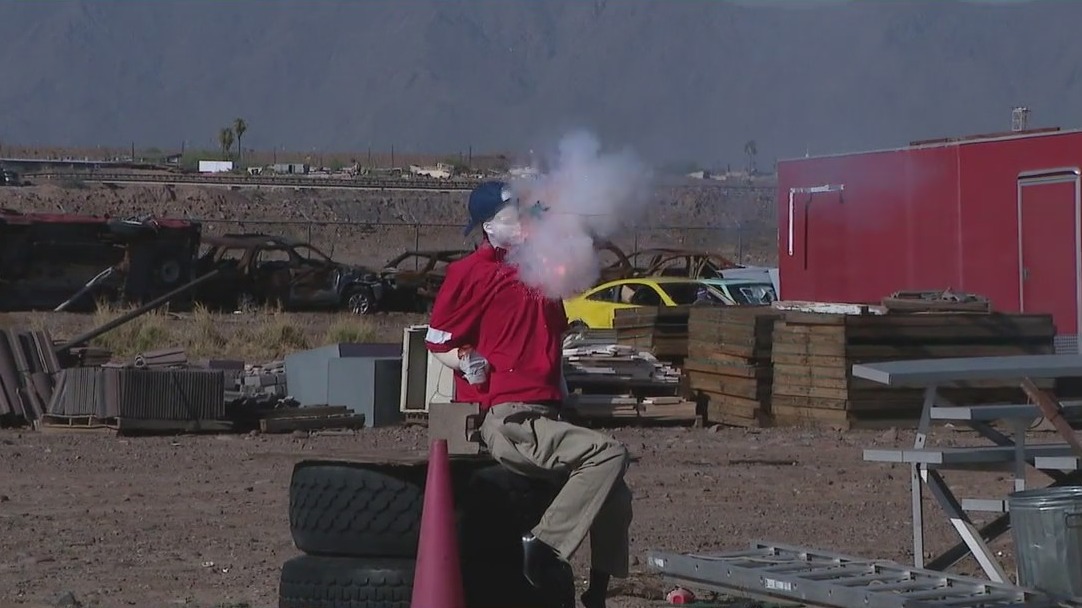 Phoenix fire officials demonstrate dangers presented by fireworks