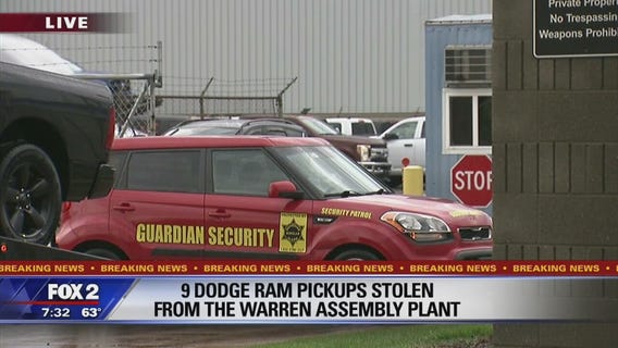 Nine Dodge Ram trucks stolen off Warren Assembly Plant storage lot
