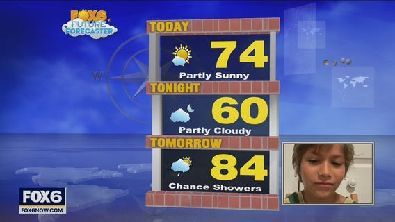 Benjamin helps with the weather