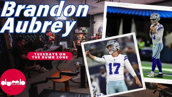 Brandon Aubrey on AT&T Stadium roof | DZTV