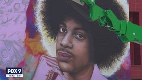 Prince mural taking shape in downtown Minneapolis