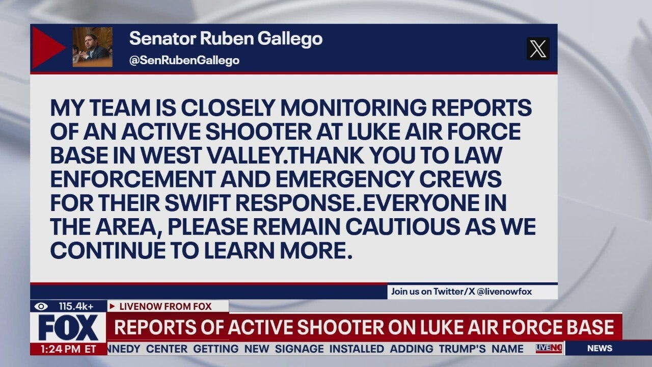 Reports of active shooter on Luke Air Force Base