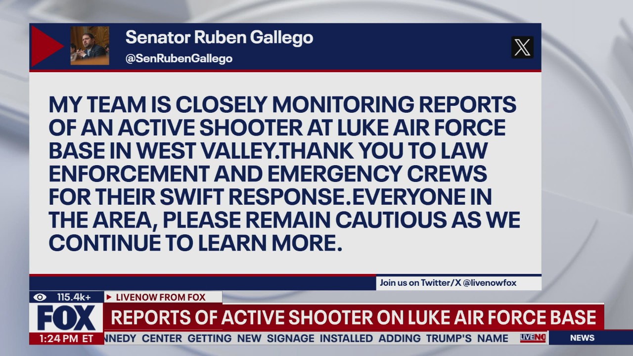 Reports of active shooter on Luke Air Force Base