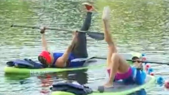 Working out on Lady Bird Lake