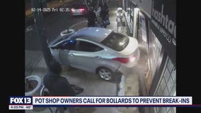 Pot shop owners call for bollards to prevent break-ins