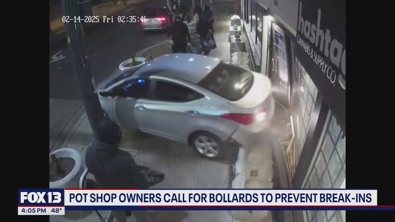 Pot shop owners call for bollards to prevent break-ins