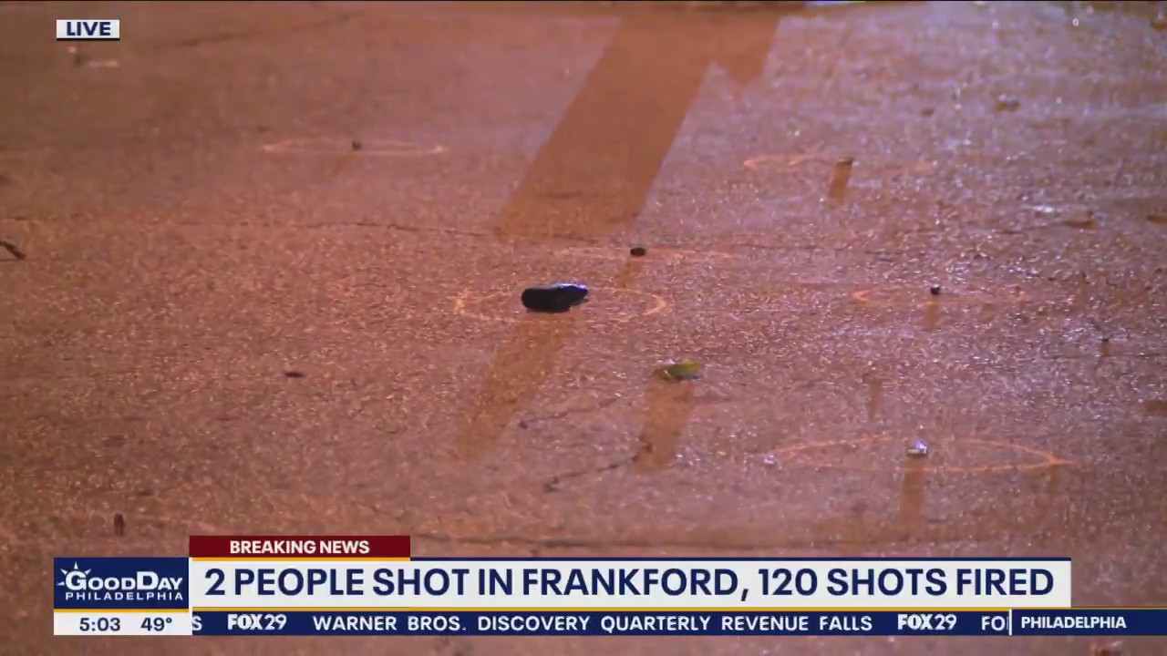 Police: More than 100 shots fired in Frankford shooting that injured 2 ...