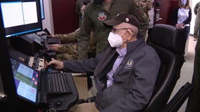 World War II B17 pilot, 100, takes back the skies on Air Force drone simulator