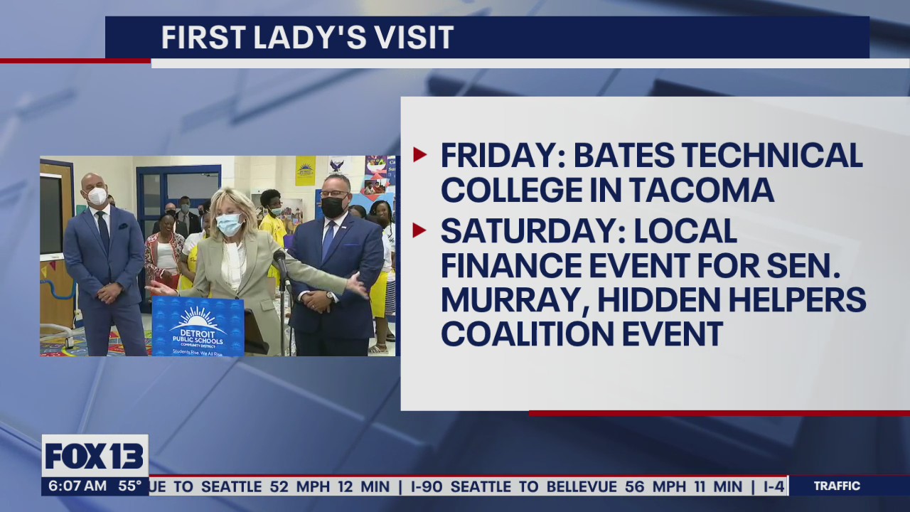 First Lady Jill Biden to visit Seattle, Tacoma later this week