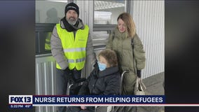 Nurse returns home from helping Ukrainian refugees