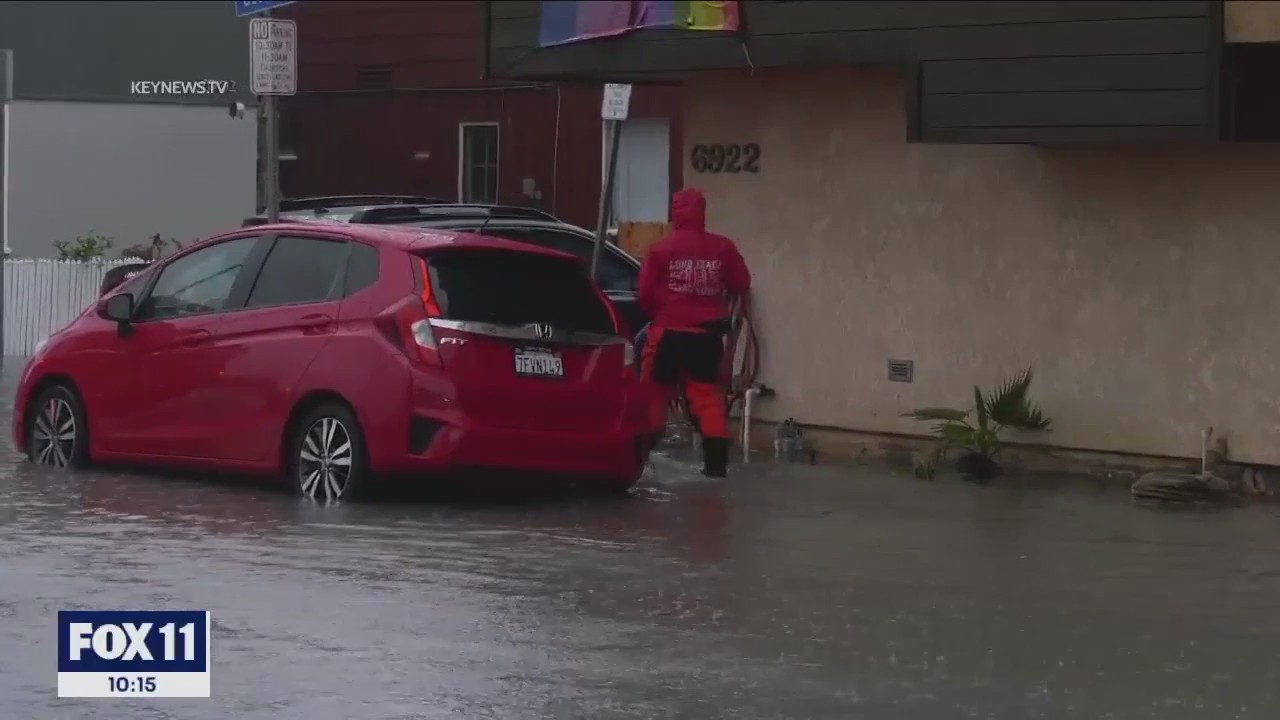 Street flooding in Long Beach