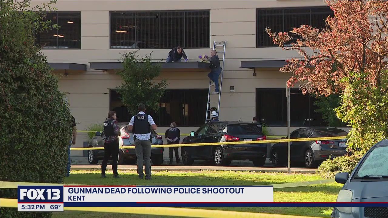 Gunman dead following police shootout in Kent | FOX 13 Seattle