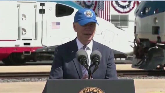 Biden visits Philadelphia to help Amtrak mark 50 years on the rails