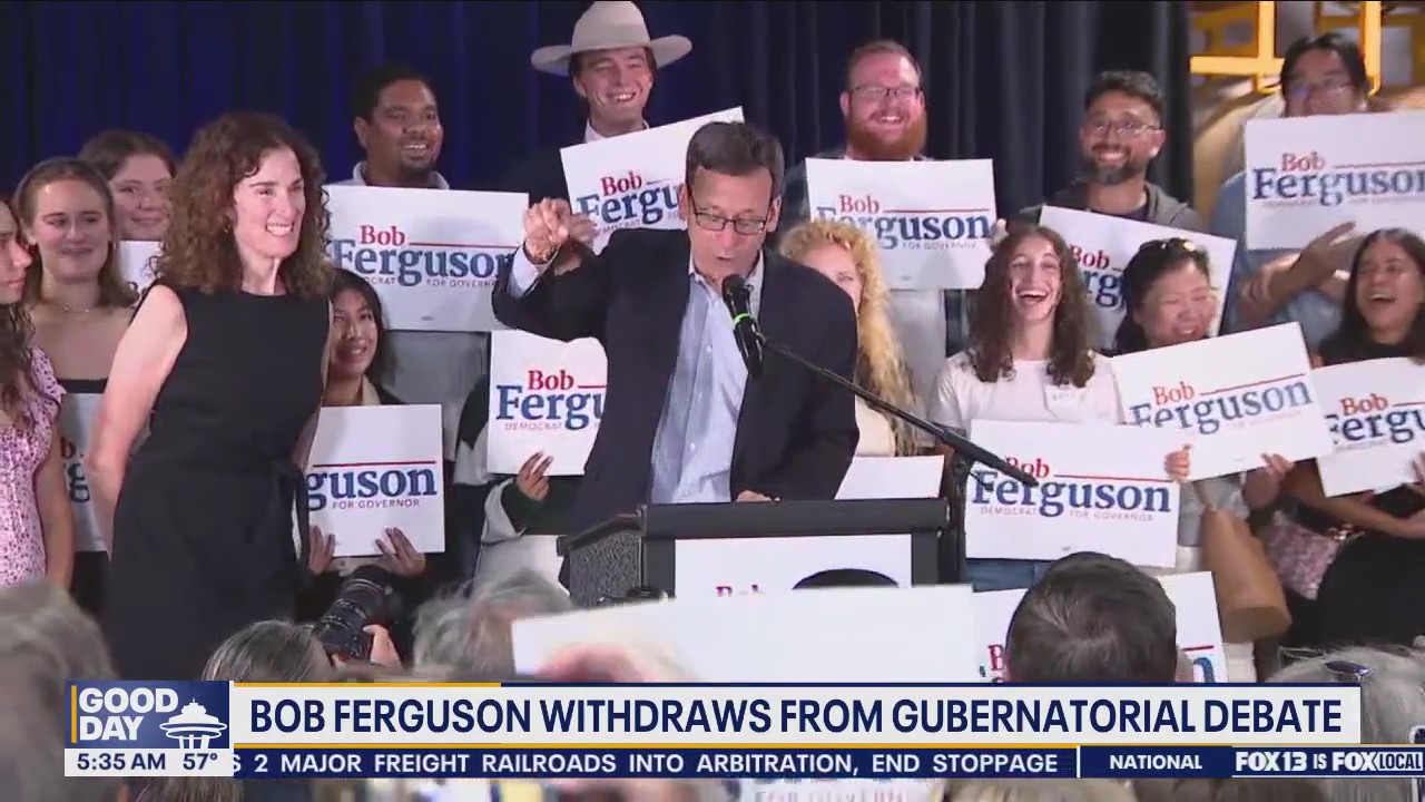 Bob Ferguson declines third gubernatorial debate with Dave Reichert ...