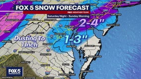 DC SNOW FORECAST: Overnight snow will stick to surface