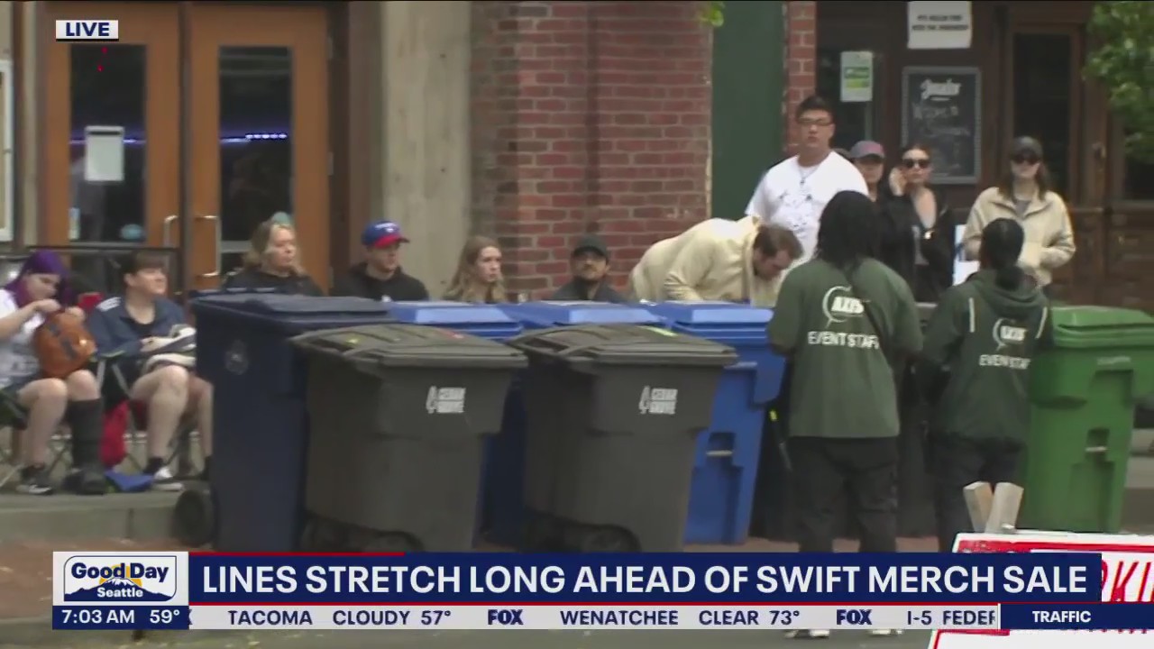 Swifties gather ahead of Taylor Swift merch sales